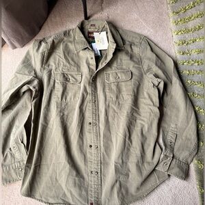 NWT Alesbury Garment Wash Denim Shirt Green L Tall Stitch Fix